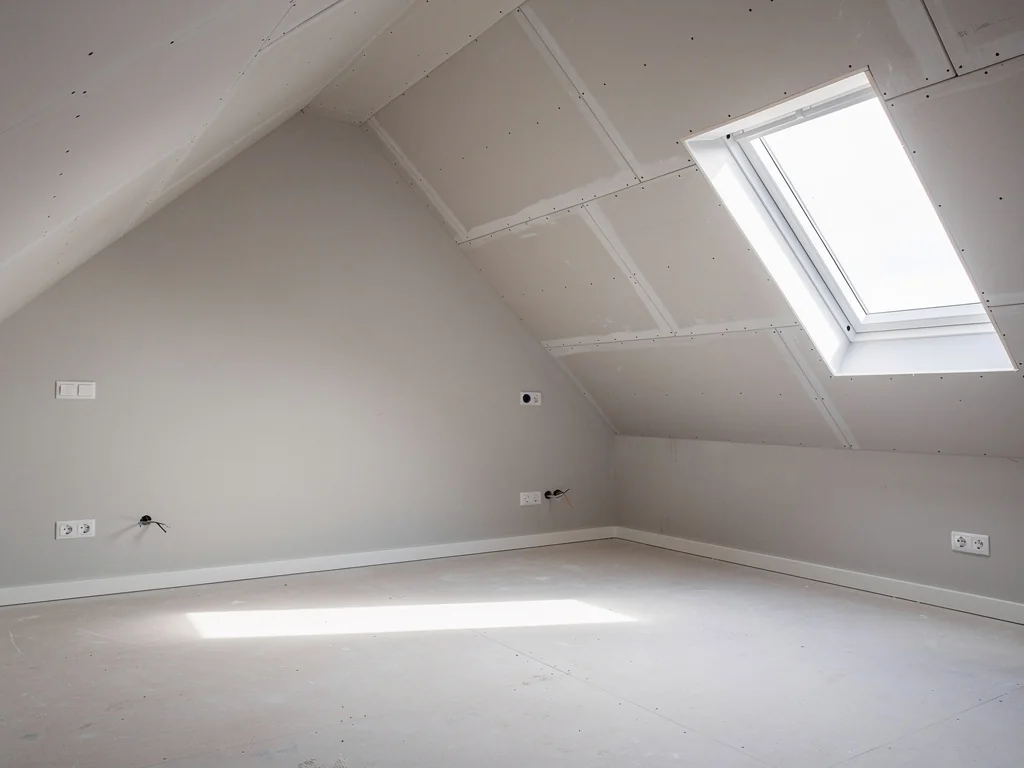 Combles rampants habitables isolés et prêts à aménager